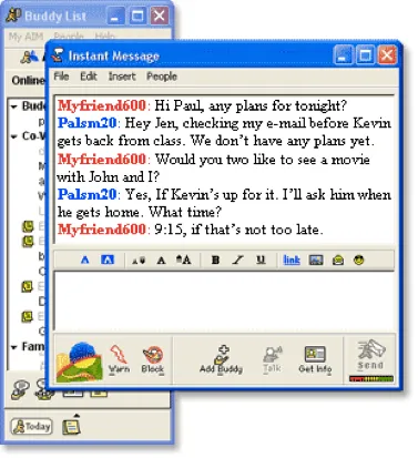 Screenshot of AOL Instant Messenger