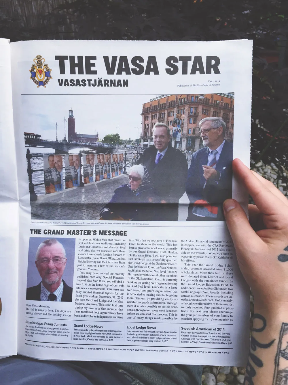 Vasastjärnan newspaper insert front page